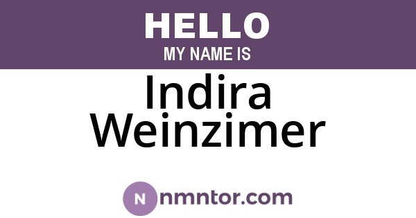 Indira Weinzimer