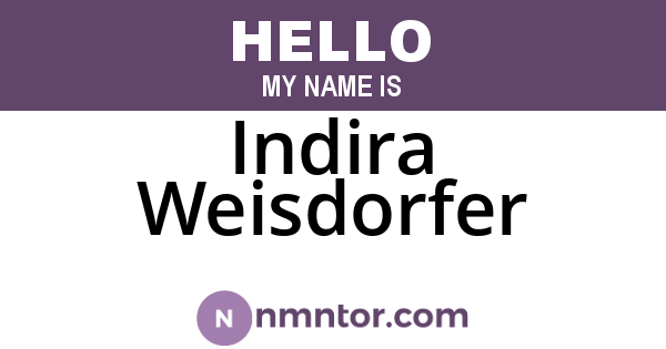 Indira Weisdorfer