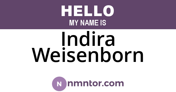 Indira Weisenborn