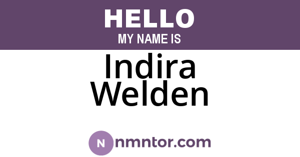 Indira Welden
