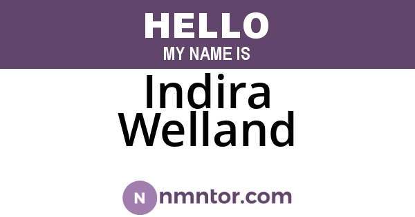 Indira Welland