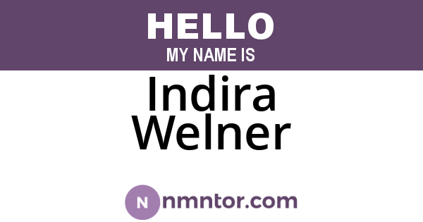 Indira Welner