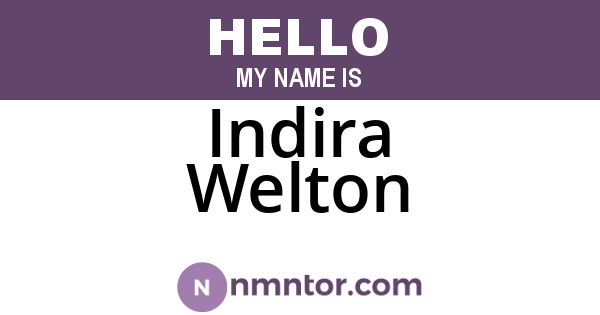 Indira Welton