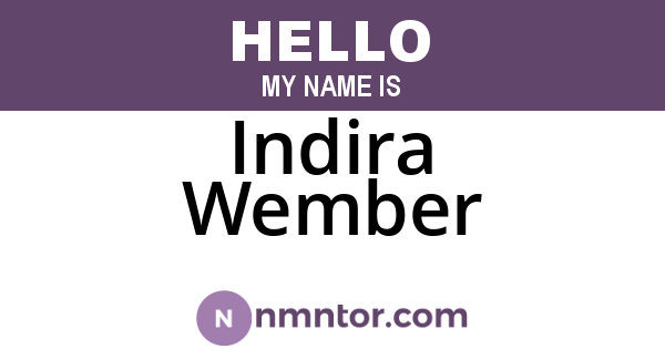 Indira Wember
