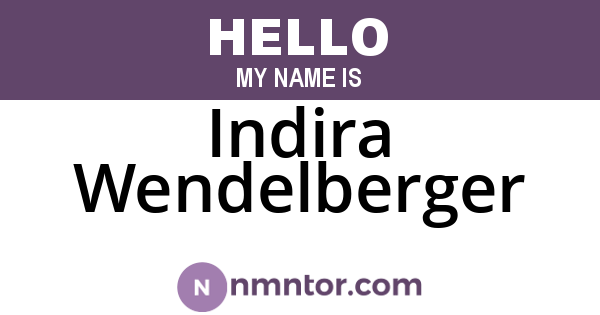 Indira Wendelberger