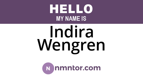 Indira Wengren