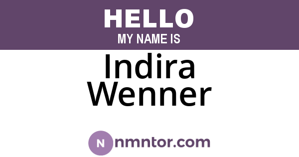 Indira Wenner