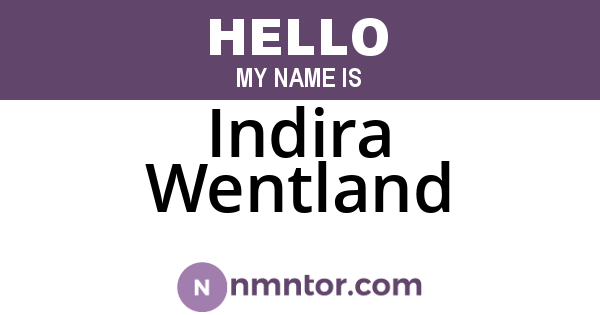 Indira Wentland