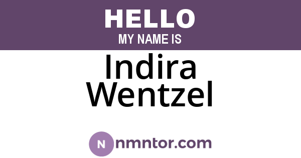 Indira Wentzel