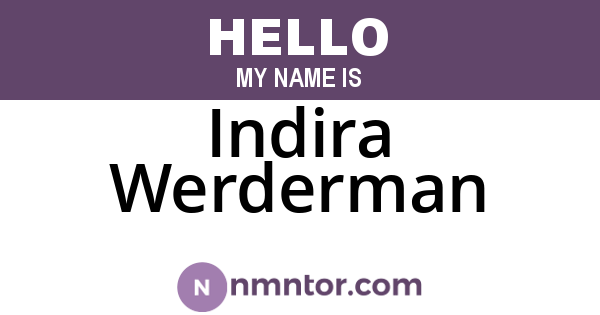 Indira Werderman