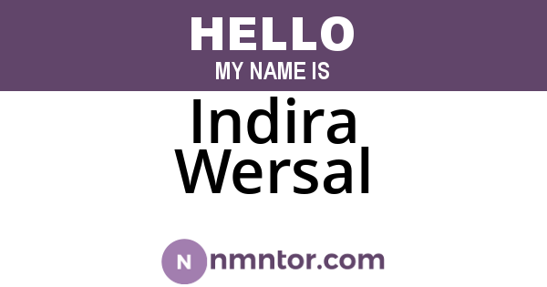 Indira Wersal