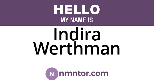 Indira Werthman
