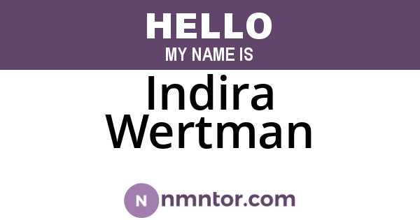 Indira Wertman