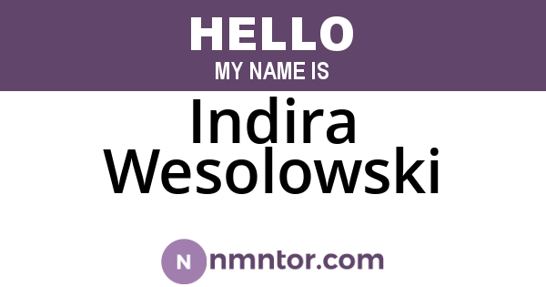 Indira Wesolowski
