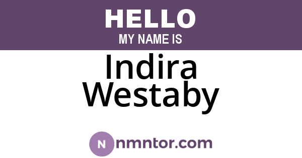 Indira Westaby