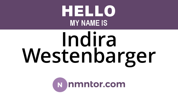Indira Westenbarger
