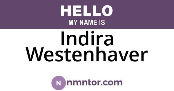 Indira Westenhaver