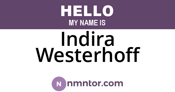 Indira Westerhoff