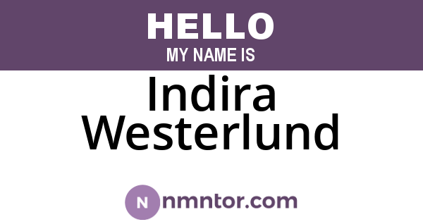 Indira Westerlund