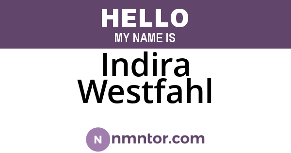 Indira Westfahl