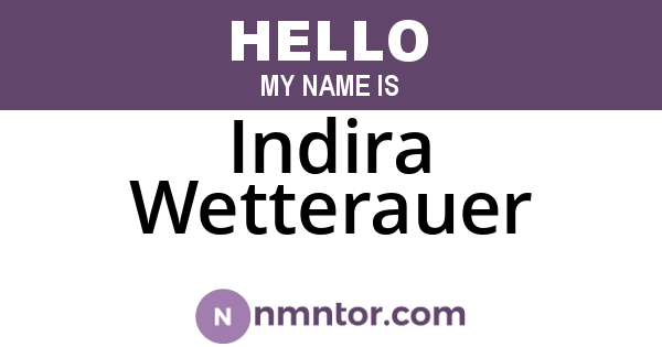 Indira Wetterauer