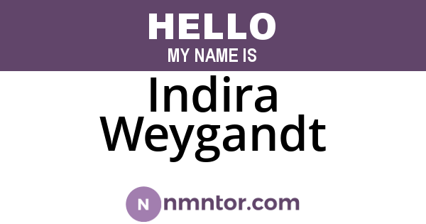 Indira Weygandt