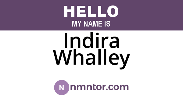 Indira Whalley