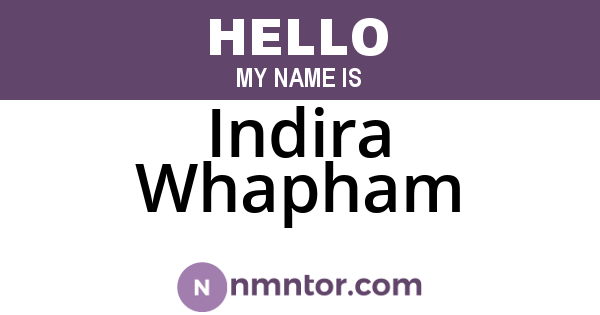 Indira Whapham