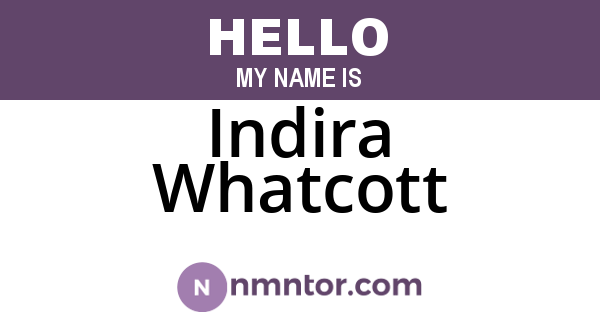 Indira Whatcott