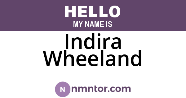 Indira Wheeland