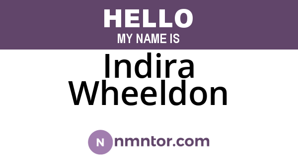 Indira Wheeldon