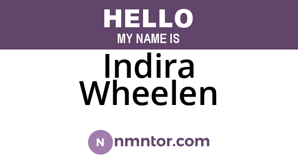 Indira Wheelen