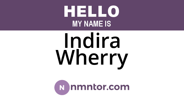 Indira Wherry