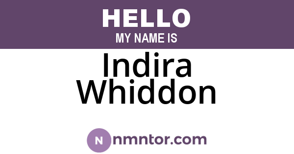 Indira Whiddon