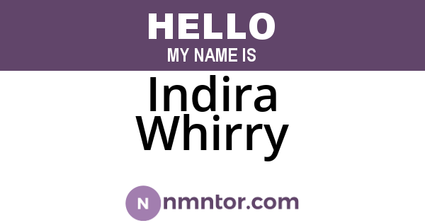 Indira Whirry