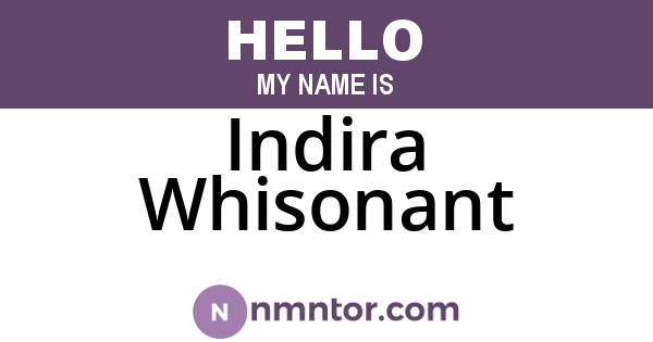 Indira Whisonant
