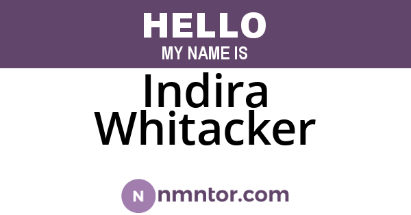 Indira Whitacker