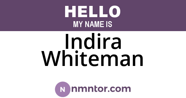 Indira Whiteman