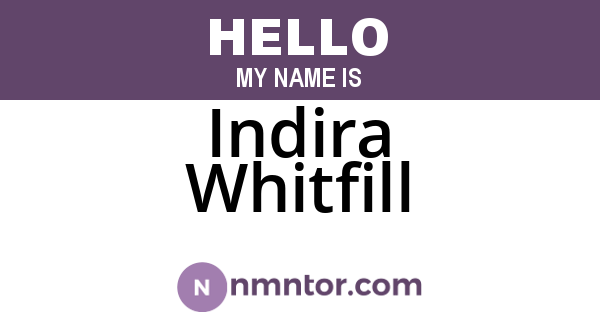 Indira Whitfill
