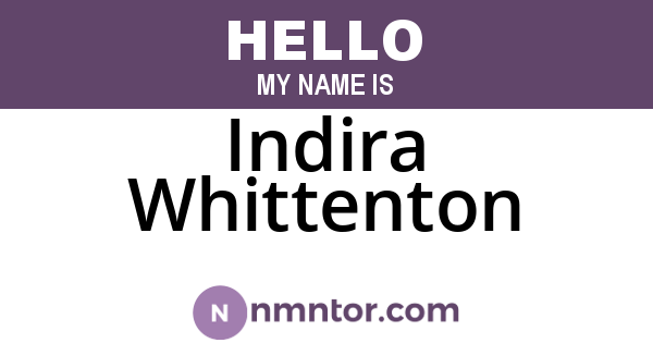 Indira Whittenton