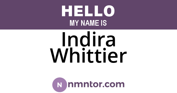 Indira Whittier