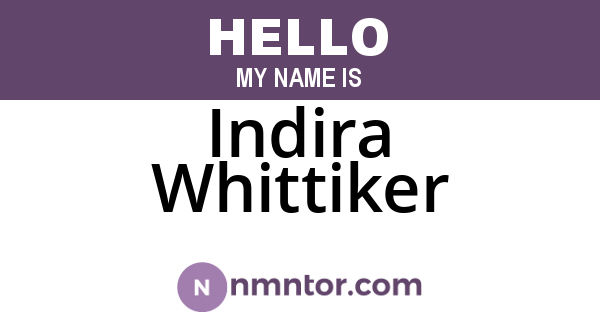 Indira Whittiker