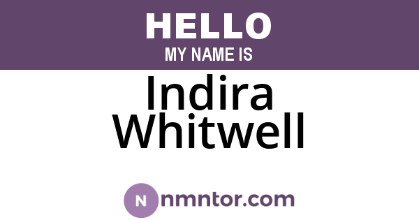 Indira Whitwell