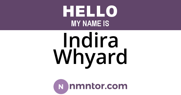 Indira Whyard