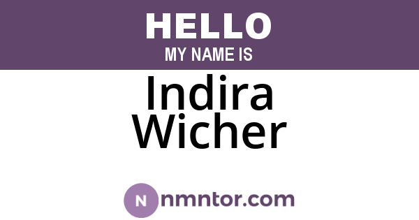 Indira Wicher