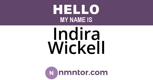 Indira Wickell
