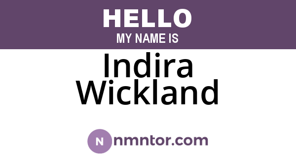 Indira Wickland