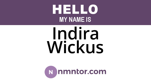 Indira Wickus