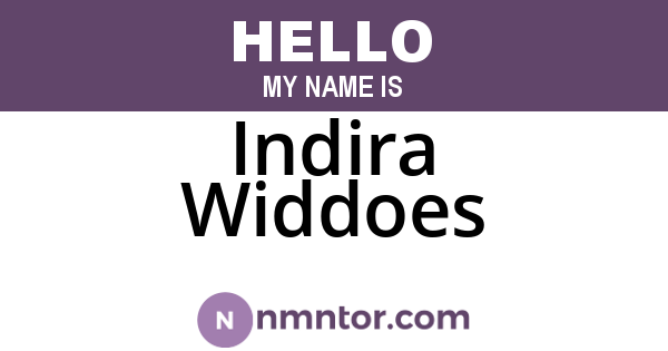 Indira Widdoes
