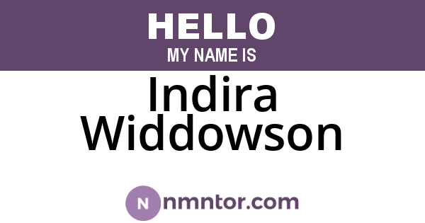Indira Widdowson